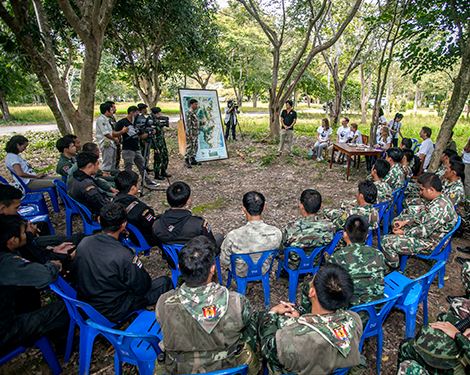 Game wardens in a training camp